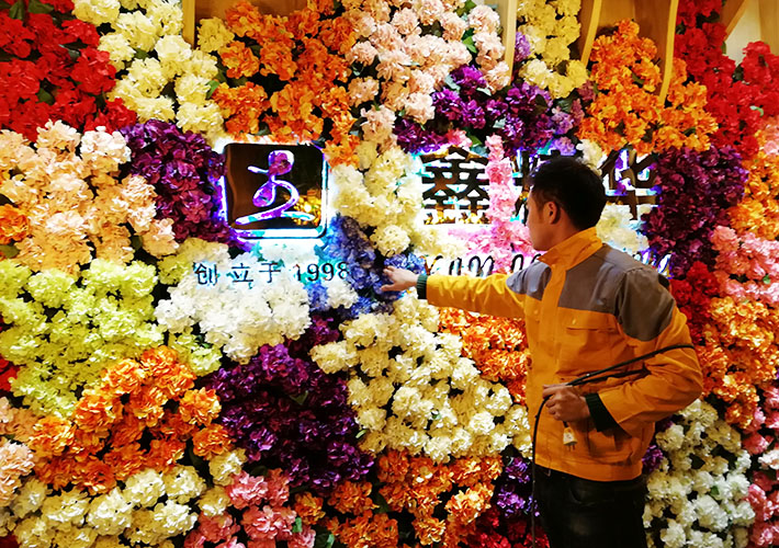 長沙鮮花背景墻